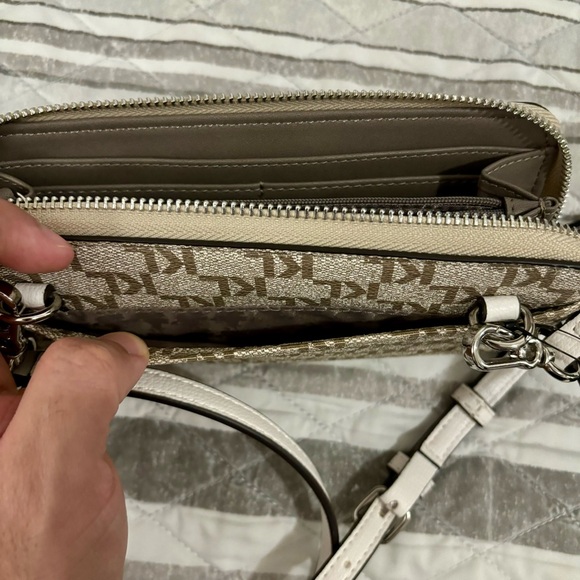 Karl Lagerfeld Paris SLG Crossbody Beige Taupe Handbag - Picture 12 of 15